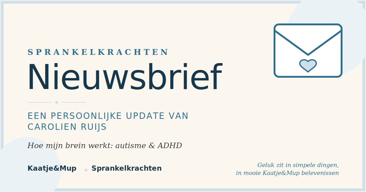 Nieuwsbrief: een persoonlijke update van Carolien Ruijs