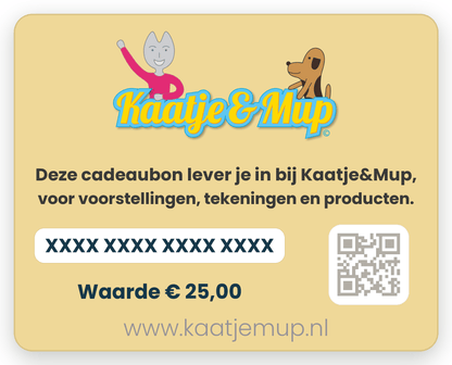 Achterkant van de Kaatje&Mup cadeaubon: zo gebruik je hem